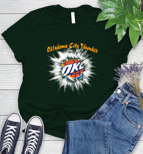 Oklahoma City Thunder NBA Basketball Rip Sports Women's T-Shirt 6