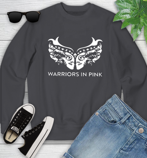 Ford cares warriors in pink shirt Youth Sweatshirt 5