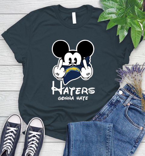 NFL Los Angeles Chargers Haters Gonna Hate Mickey Mouse Disney Football T Shirt Women's T-Shirt 11