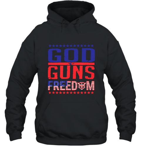 DEMOLITION RANCH God Gun Freedom T Shirt Hooded