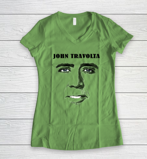 Nicolas Cage John Travolta Women's V-Neck T-Shirt 4