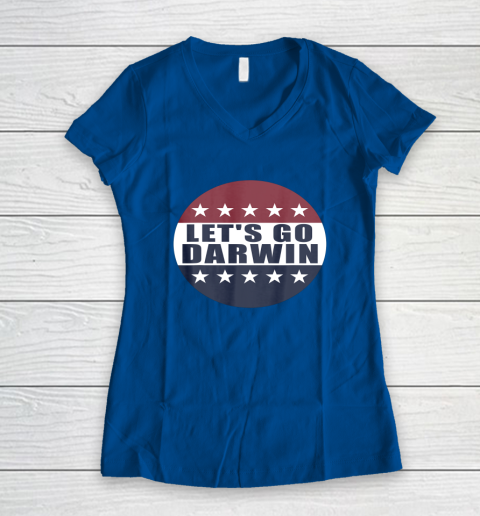 Let's Go Darwin Shirts Women's V-Neck T-Shirt 12
