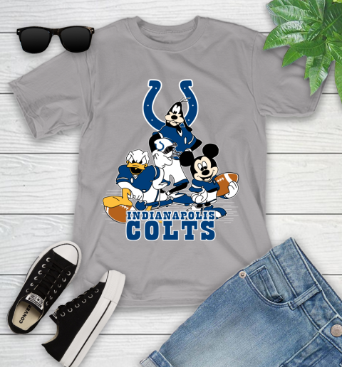 NFL Indianapolis Colts Mickey Mouse Donald Duck Goofy Football Shirt Youth T-Shirt 4
