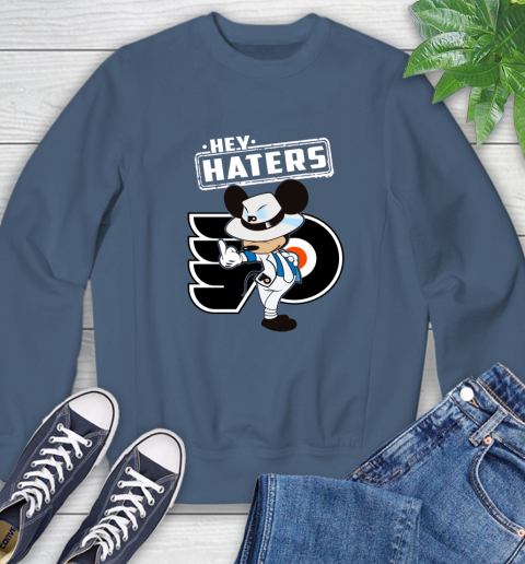 NHL Hey Haters Mickey Hockey Sports Philadelphia Flyers Sweatshirt 8