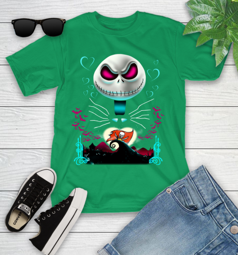 NFL Tampa Bay Buccaneers Jack Skellington Sally The Nightmare Before Christmas Football Youth T-Shirt 8
