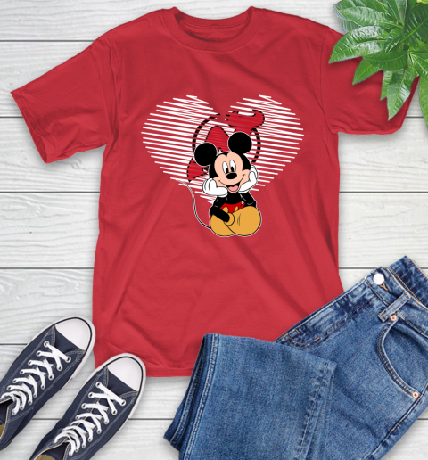 NHL New Jersey Devils The Heart Mickey Mouse Disney Hockey T-Shirt 11