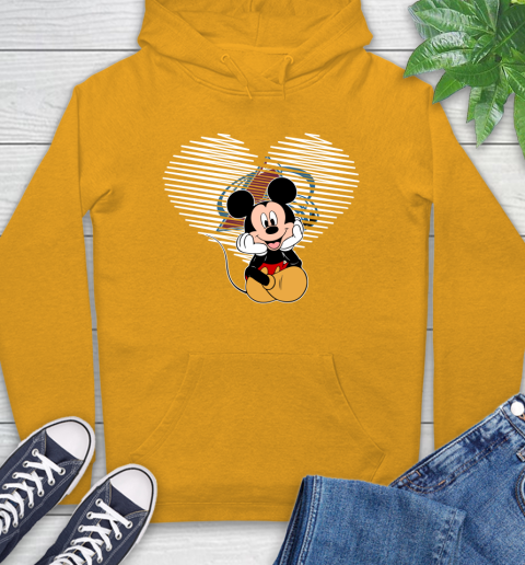 NHL Colorado Avalanche Carolina Hurricanes The Heart Mickey Mouse Disney Hockey Hoodie 2