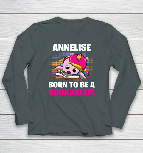Annelise Born To Be A Bookworm Unicorn Long Sleeve T-Shirt 4