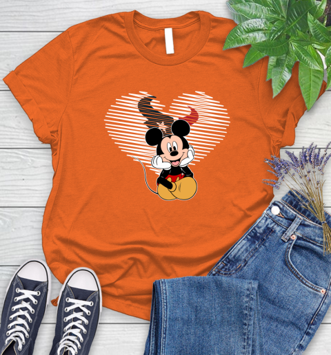 NFL Houston Texans The Heart Mickey Mouse Disney Football T Shirt_000 Women's T-Shirt 3