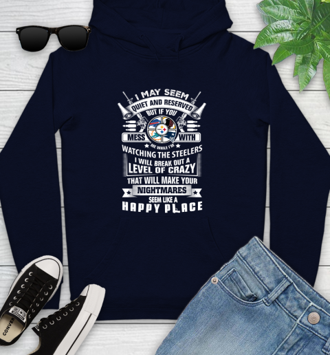 Pittsburgh Steelers NFL Football Don't Mess With Me While I'm Watching My Team Sports Youth Hoodie 3