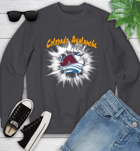 Colorado Avalanche NHL Hockey Adoring Fan Rip Sports Youth Sweatshirt 5