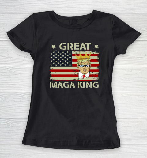 The Great Maga King Funny Donald Trump Maga King Women's T-Shirt