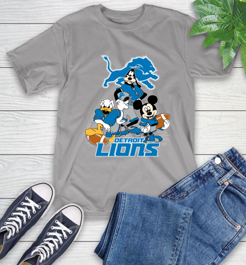 NFL Detroit Lions Mickey Mouse Donald Duck Goofy Football Shirt T-Shirt 6