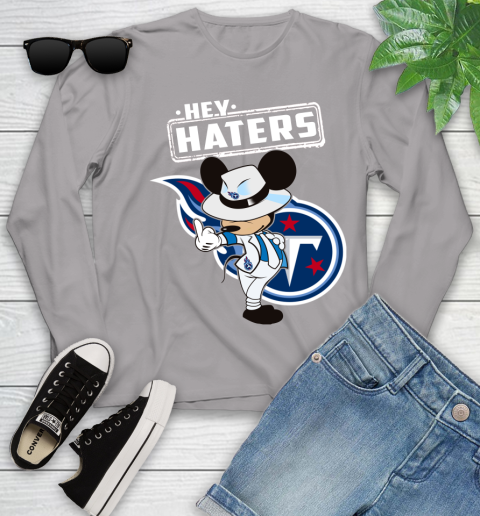 NFL Hey Haters Mickey Football Sports Tennessee Titans Youth Long Sleeve 5
