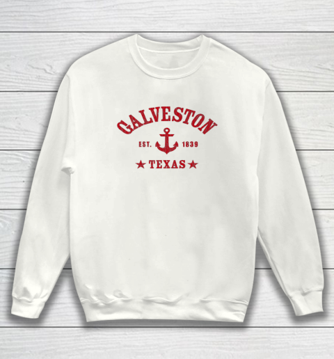 GALVESTON TX Nautical Design W Anchor Details Est 1839 Sweatshirt