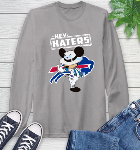 NFL Hey Haters Mickey Football Sports Buffalo Bills Long Sleeve T-Shirt 6