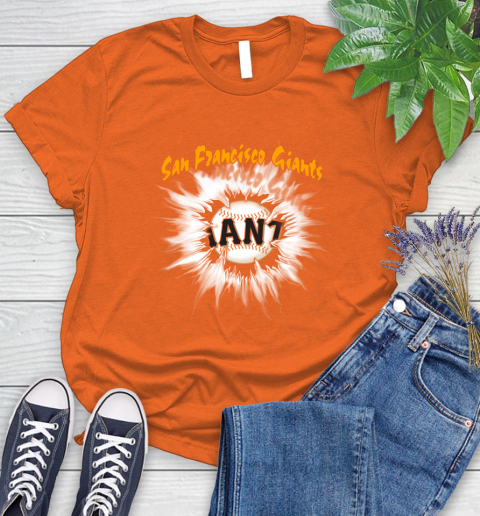 San Francisco Giants MLB Baseball Adoring Fan Rip Sports Women's T-Shirt 3