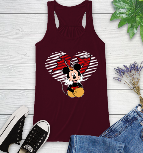 NFL Tampa Bay Buccaneers The Heart Mickey Mouse Disney Football T Shirt_000 Racerback Tank 2