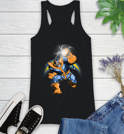 Los Angeles Chargers NFL Football Thanos Avengers Infinity War Marvel Racerback Tank