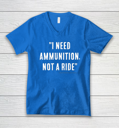 I Need Ammunition Not A Ride Ukrainian President Zelensky V-Neck T-Shirt 4