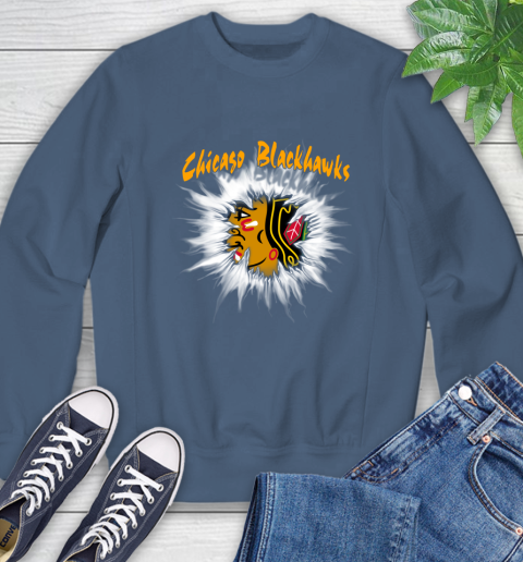 Chicago Blackhawks NHL Hockey Adoring Fan Rip Sports Sweatshirt 8