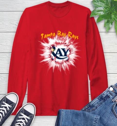 Tampa Bay Rays MLB Baseball Adoring Fan Rip Sports Long Sleeve T-Shirt 11