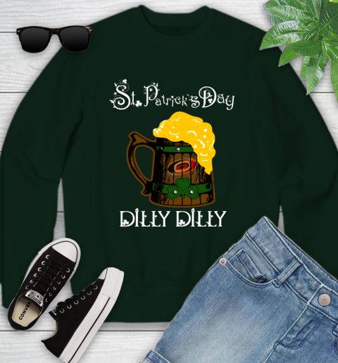 NHL Carolina Hurricanes St Patrick's Day Dilly Dilly Beer Hockey Sports Youth Sweatshirt 9