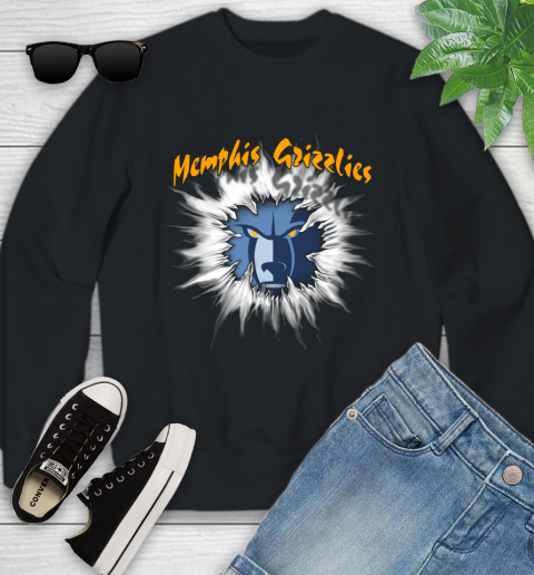 Memphis Grizzlies NBA Basketball Rip Sports Youth Sweatshirt