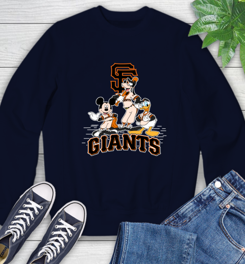 MLB San Francisco Giants Mickey Mouse Donald Duck Goofy Baseball T Shirt Sweatshirt 2