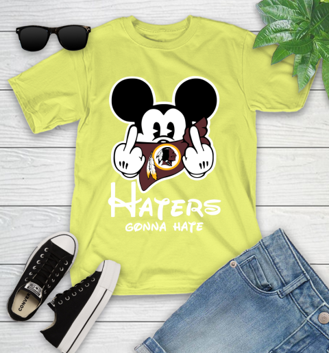 NFL Washington Redskins Haters Gonna Hate Mickey Mouse Disney Football T Shirt Youth T-Shirt 10