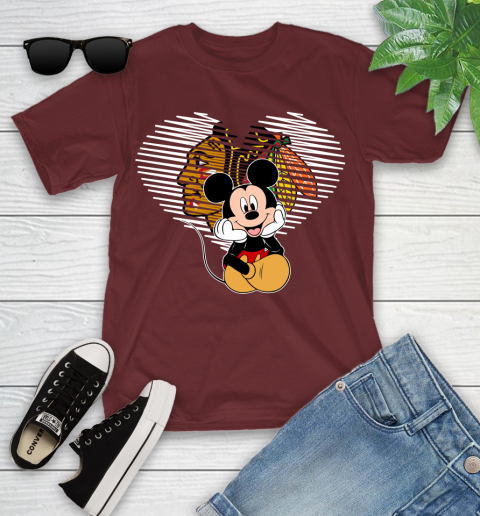 NHL Chicago Blackhawks Carolina Hurricanes The Heart Mickey Mouse Disney Hockey Youth T-Shirt 14