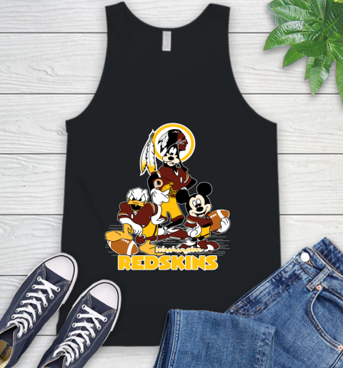 NFL Washington Redskins Mickey Mouse Donald Duck Goofy Football Shirt Tank Top
