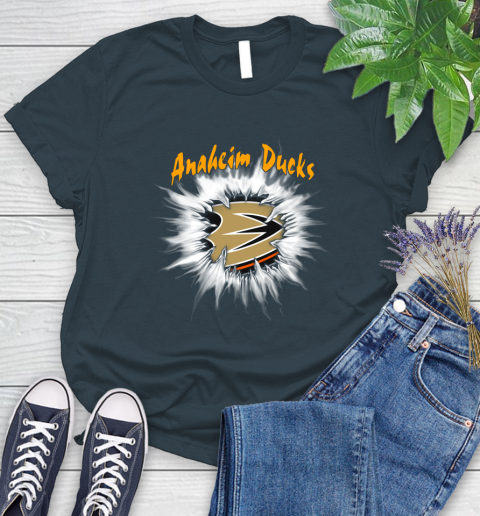Anaheim Ducks NHL Hockey Adoring Fan Rip Sports Women's T-Shirt 11
