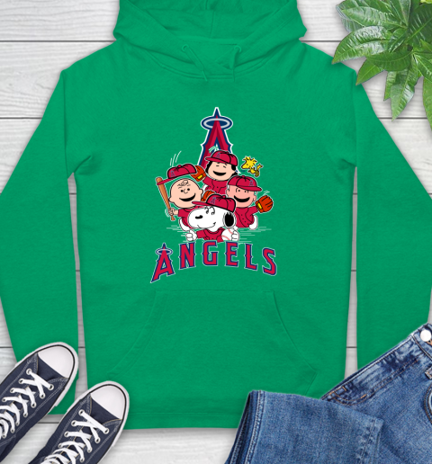 MLB Los Angeles Angels Snoopy Charlie Brown Woodstock The Peanuts Movie Baseball T Shirt_000 Hoodie 8