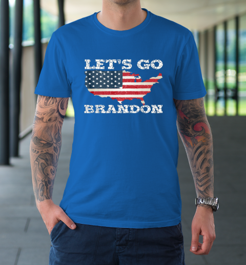 Let's Go Brandon Joe Biden Chant Impeach Biden USA Flag FJB T-Shirt 7