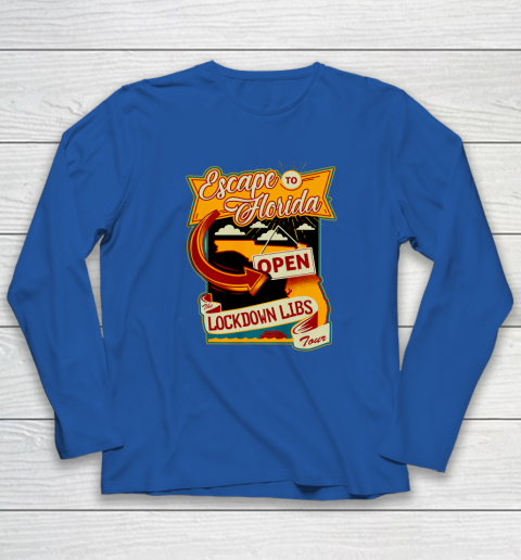 Escape To Florida Shirt Ron DeSantis (Print on front and back) Long Sleeve T-Shirt 20