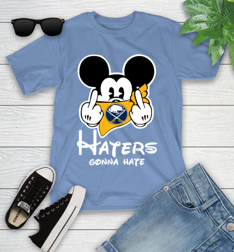 NHL Buffalo Sabres Haters Gonna Hate Mickey Mouse Disney Hockey T Shirt Youth T-Shirt 15