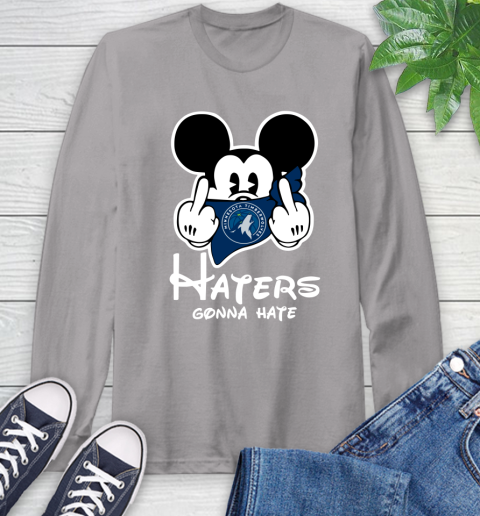 NBA Minnesota Timberwolves Haters Gonna Hate Mickey Mouse Disney Basketball T Shirt Long Sleeve T-Shirt 6