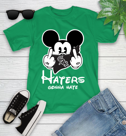 MLB Chicago White Sox Haters Gonna Hate Mickey Mouse Disney Baseball T Shirt_000 Youth T-Shirt 8