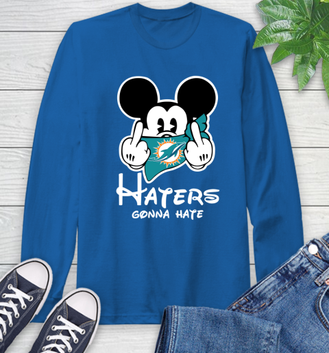 NFL Miami Dolphins Haters Gonna Hate Mickey Mouse Disney Football T Shirt Long Sleeve T-Shirt 11 NFL Miami Dolphins Haters Gonna Hate Mickey Mouse Disney Football T Shirt Long Sleeve T-Shirt - Image 11