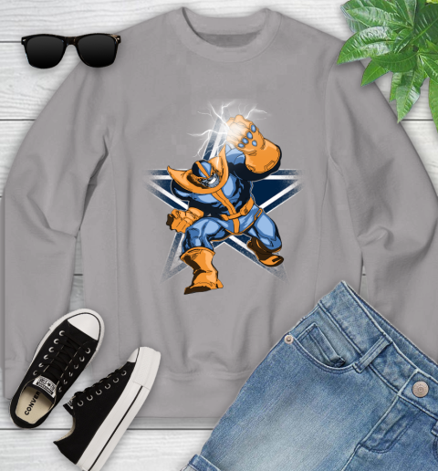 Dallas Cowboys NFL Football Thanos Avengers Infinity War Marvel Youth Sweatshirt 3
