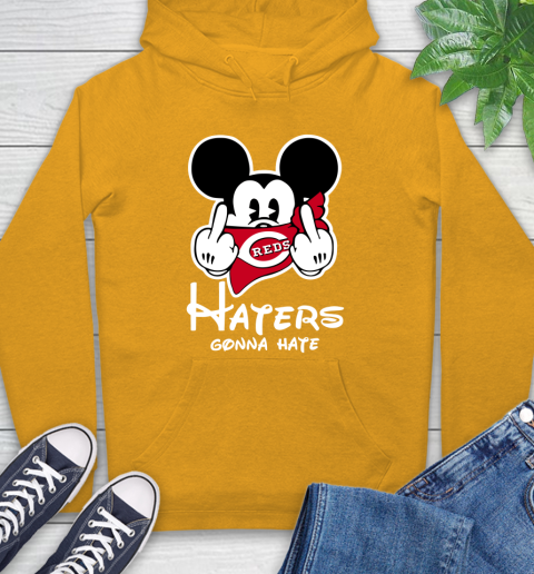 MLB Cincinnati Reds Haters Gonna Hate Mickey Mouse Disney Baseball T Shirt_000 Hoodie 2