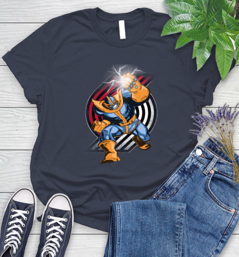 Portland Trail Blazers NBA Basketball Thanos Avengers Infinity War Marvel Women's T-Shirt 14