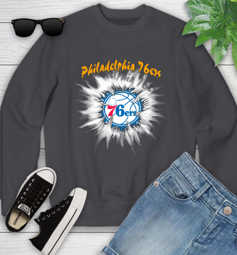 Philadelphia 76ers NBA Basketball Rip Sports Youth Sweatshirt 5