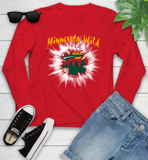 Minnesota Wild NHL Hockey Adoring Fan Rip Sports Youth Long Sleeve 11