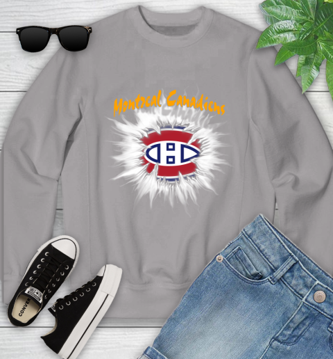 Montreal Canadiens NHL Hockey Adoring Fan Rip Sports Youth Sweatshirt 3