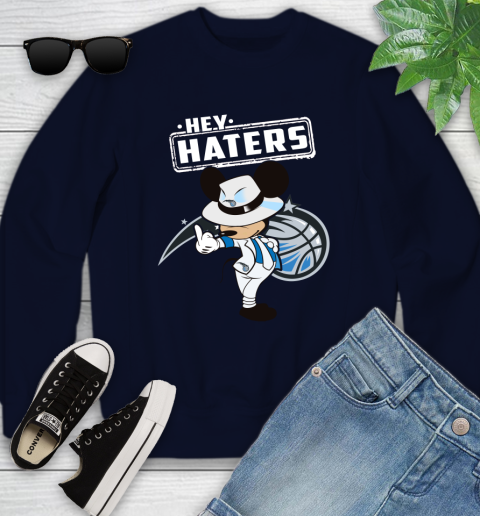 NBA Hey Haters Mickey Basketball Sports Orlando Magic Youth Sweatshirt 2