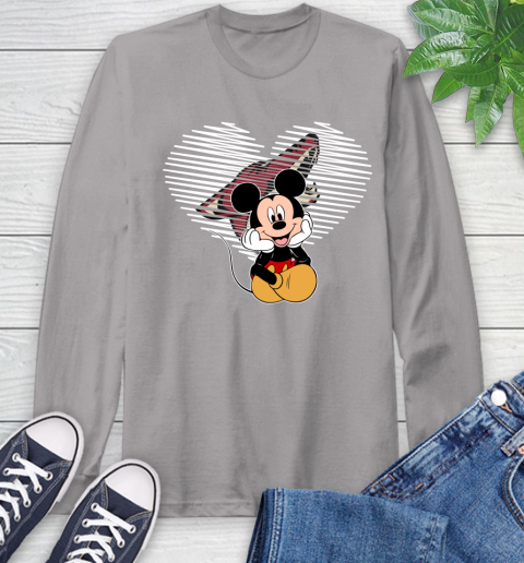 NHL Arizona Coyotes The Heart Mickey Mouse Disney Hockey Long Sleeve T-Shirt 6