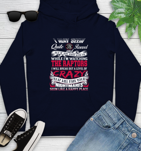 Toronto Raptors NBA Basketball Don't Mess With Me While I'm Watching My Team Youth Hoodie 3