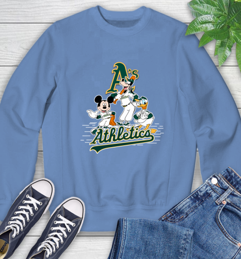 MLB Oakland Athletics Mickey Mouse Donald Duck Goofy Baseball T Shirt Sweatshirt 11